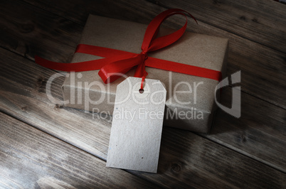 gift box with red ribbon