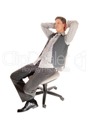 A relaxing young man. A relaxing young man.