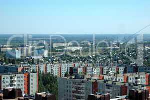 Russia kind on the city of Volgograd from height