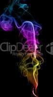 Abstract multicolored smoke