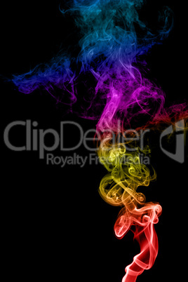 Abstract multicolored smoke