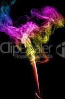 Abstract multicolored smoke