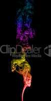 Abstract multicolored smoke