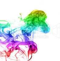 Abstract multicolored smoke