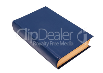 Blank blue book cover