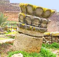 chellah  in morocco africa the old roman deteriorated monument a