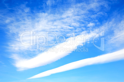 in the blue sky white soft  abstract background