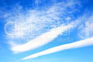 in the blue sky white soft  abstract background