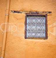 window in morocco africa and old construction wal brick histori