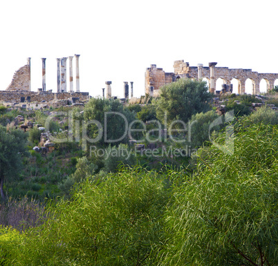 volubilis in morocco africa the old roman deteriorated monument
