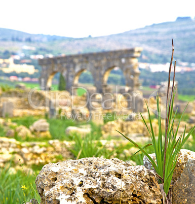 volubilis in morocco africa the old roman deteriorated monument