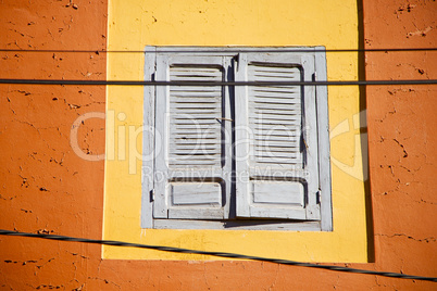 window in morocco africa and old construction wal brick histori