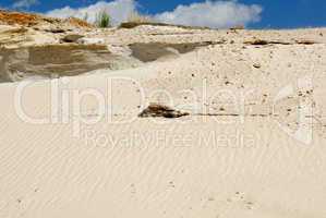 Sandy mountain from white sand