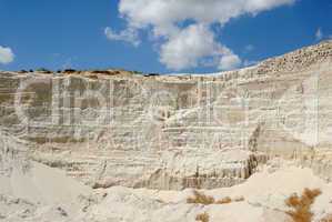 Sandy mountain from white sand