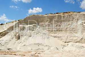 Sandy mountain from white sand