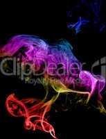 Abstract multicolored smoke