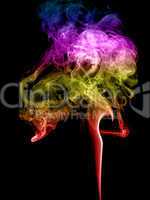 Abstract multicolored smoke