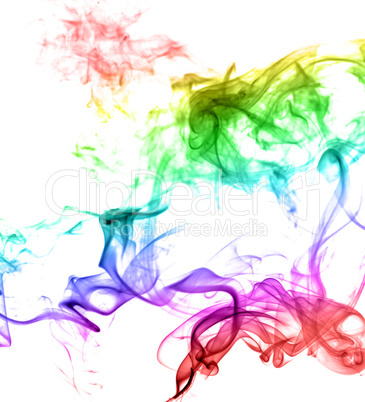 Abstract multicolored smoke