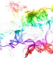 Abstract multicolored smoke