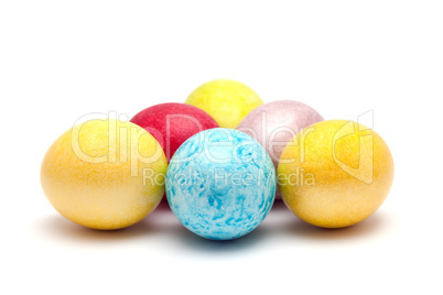 Coloured easter eggs