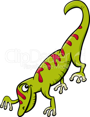 gecko reptile cartoon illustration