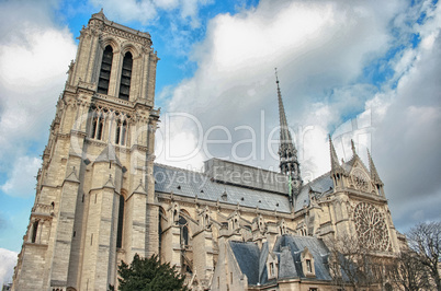 La Cathedrale de Notre-Dame. Paris famous Cathedral