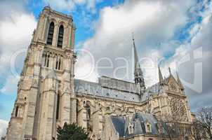 La Cathedrale de Notre-Dame. Paris famous Cathedral
