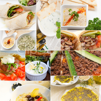 Arab middle eastern food collage