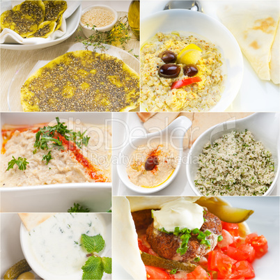 Arab middle eastern food collage