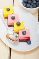 strawberry and mango mousse dessert cake