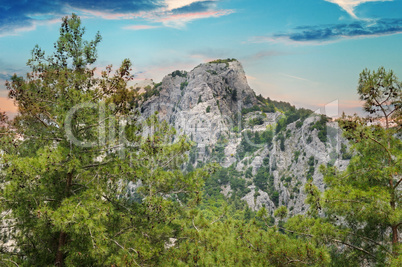 beautiful mountain landscape and sunrise