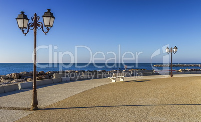 Promenade near the sea, Saintes-Maries-de-la-mer, France