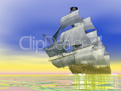 Pirate Ship - 3D render