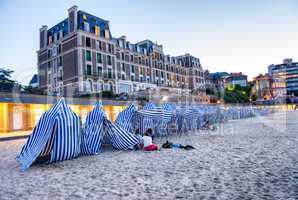 Sand and architecture of Dinard - Brittany, France