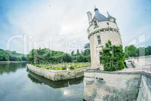 Castle Chenonceau on the River Cher (near village Chenonceaux, F