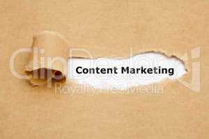 Content Marketing Torn Paper Concept