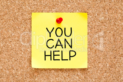 You Can Help Sticky Note