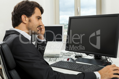 Stylish businessman chatting on the phone