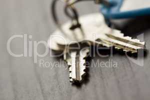 Macro Shot of Keys on Top of the Table