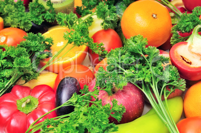 fruits and vegetables background