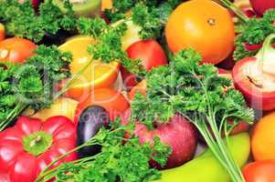 fruits and vegetables background