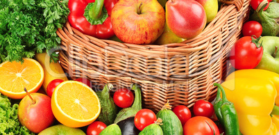 fruit and vegetables background