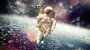 Astronaut in outer space