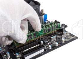 Electronic collection - Installing memory module in DIMM slot on