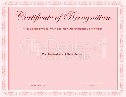 Certificate Advertising Copywriter