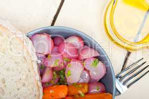 steamed  root vegetable on a bowl