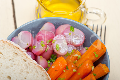 steamed  root vegetable on a bowl