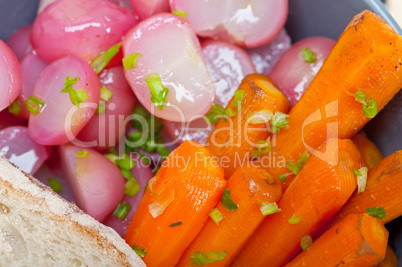steamed  root vegetable on a bowl