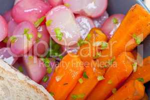 steamed  root vegetable on a bowl