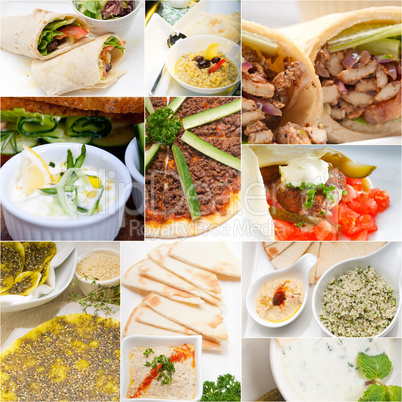 Arab middle eastern food collage